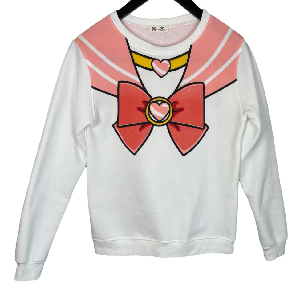 Sailor Moon Chibi Moon Pink Sweatshirt-Small